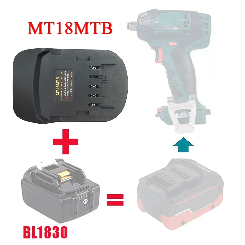 MT18MTB Adapter Converter Connector For Makita 18V Li-ion Battery BL1830 BL1815 BL1860 For Metabo 18V Lithium Power Tools Parts