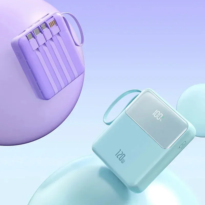 باور بانك محمول بقدرة 50000 مللي أمبير في الساعة بقدرة 120 وات وشحن سريع وبطارية خارجية للهاتف المحمول لهاتف آيفون وسامسونج