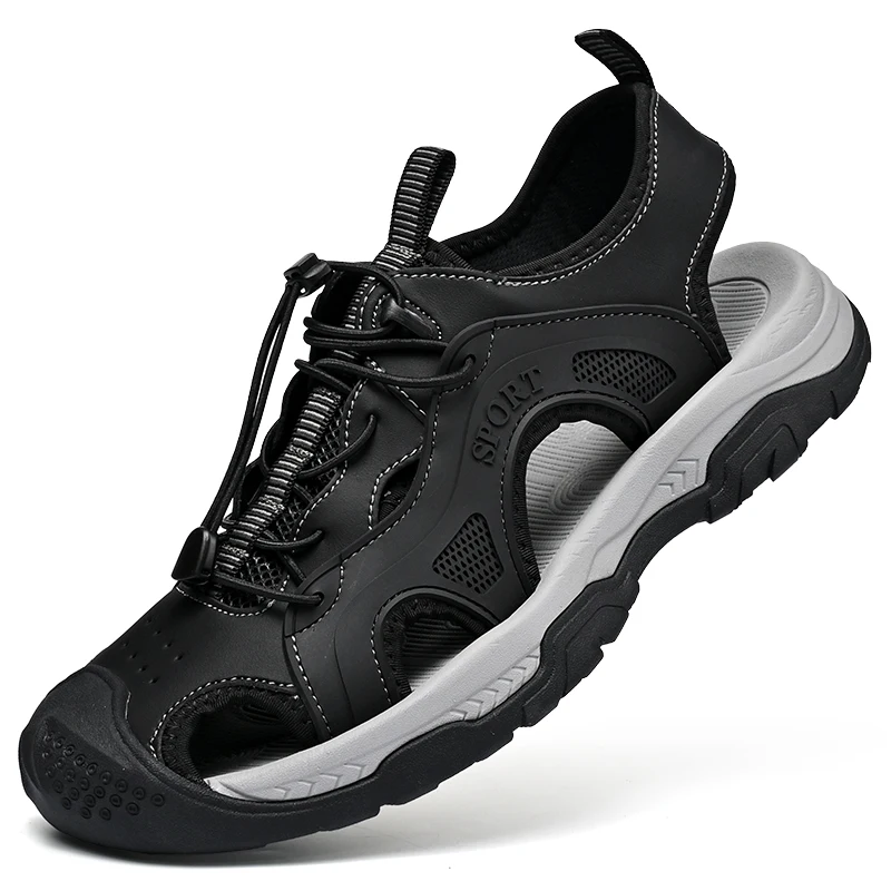 

Summer Men's Hiking Sandals Closed Toe Outdoor Wading Sneakers Anti-slip Outdoor Beach Trail River Fishing Water Shoes Quick Dry