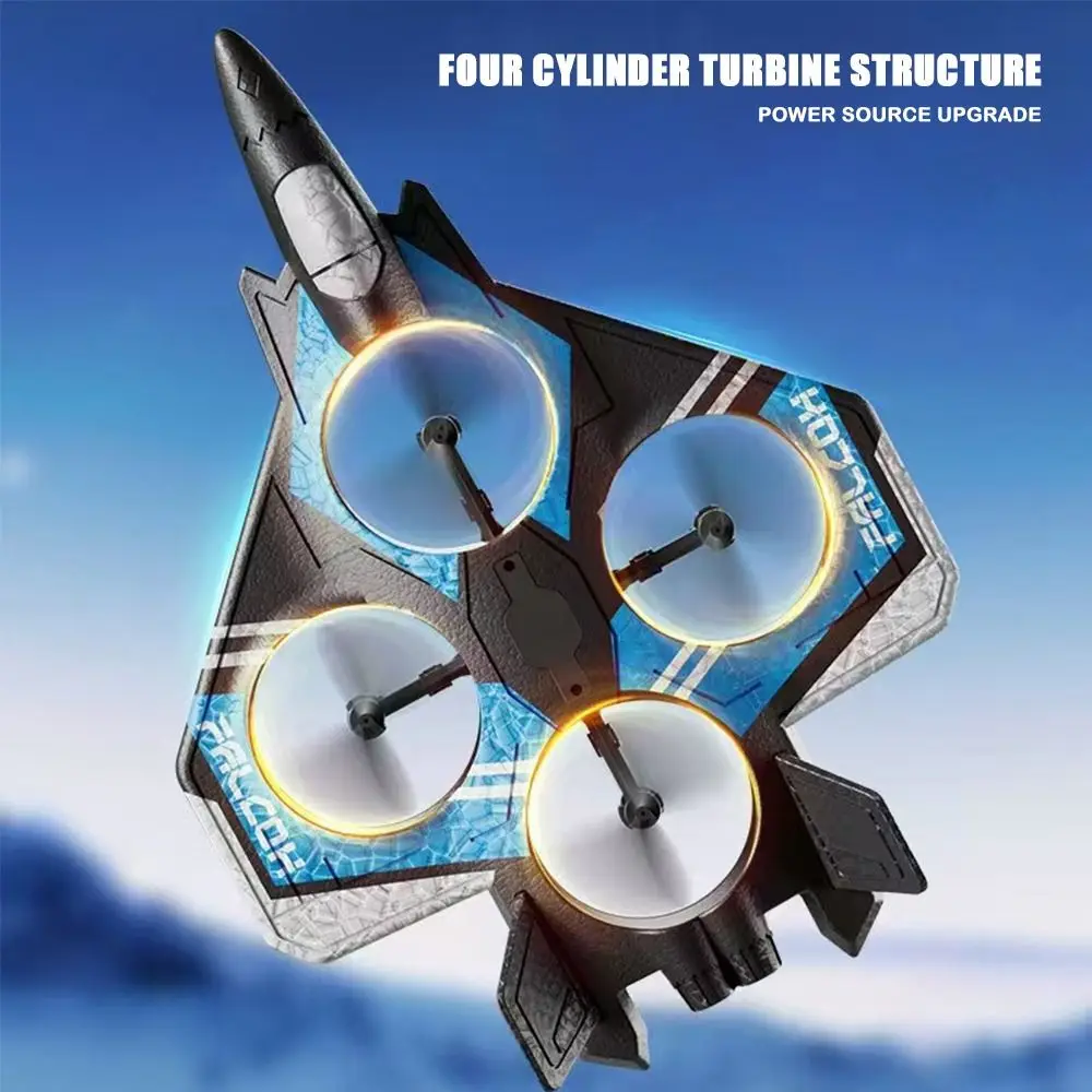 الإبداعية 2.4 جيجا هرتز رغوة طائرة التحكم عن بعد مقاوم للماء تحطم المقاومة رغوة RC طائرات حيلة لفة كول ضوء RC طائرة مقاتلة #1