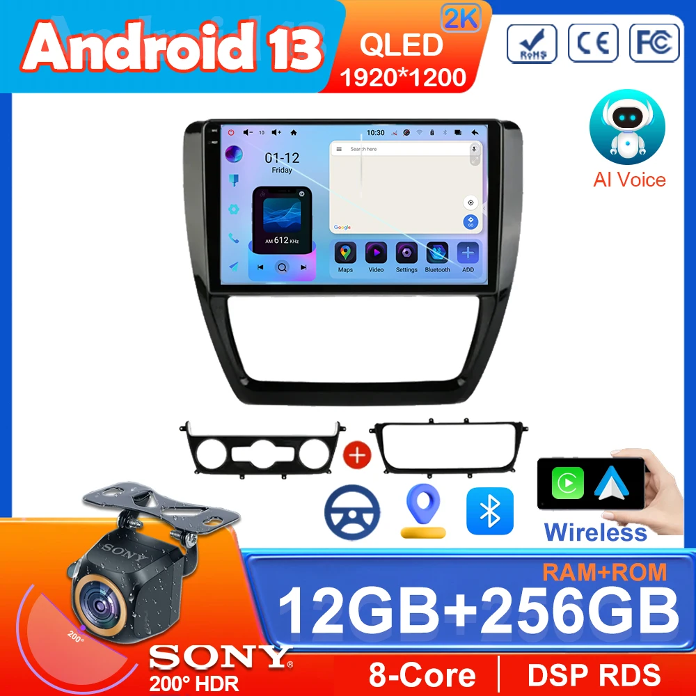 

Android 13 Car Radio For Volkswagen VW Sagitar Jetta 6 Bora 2011 - 2018 Multimedia Player QLED Carplay Stereo GPS No 2din DVD