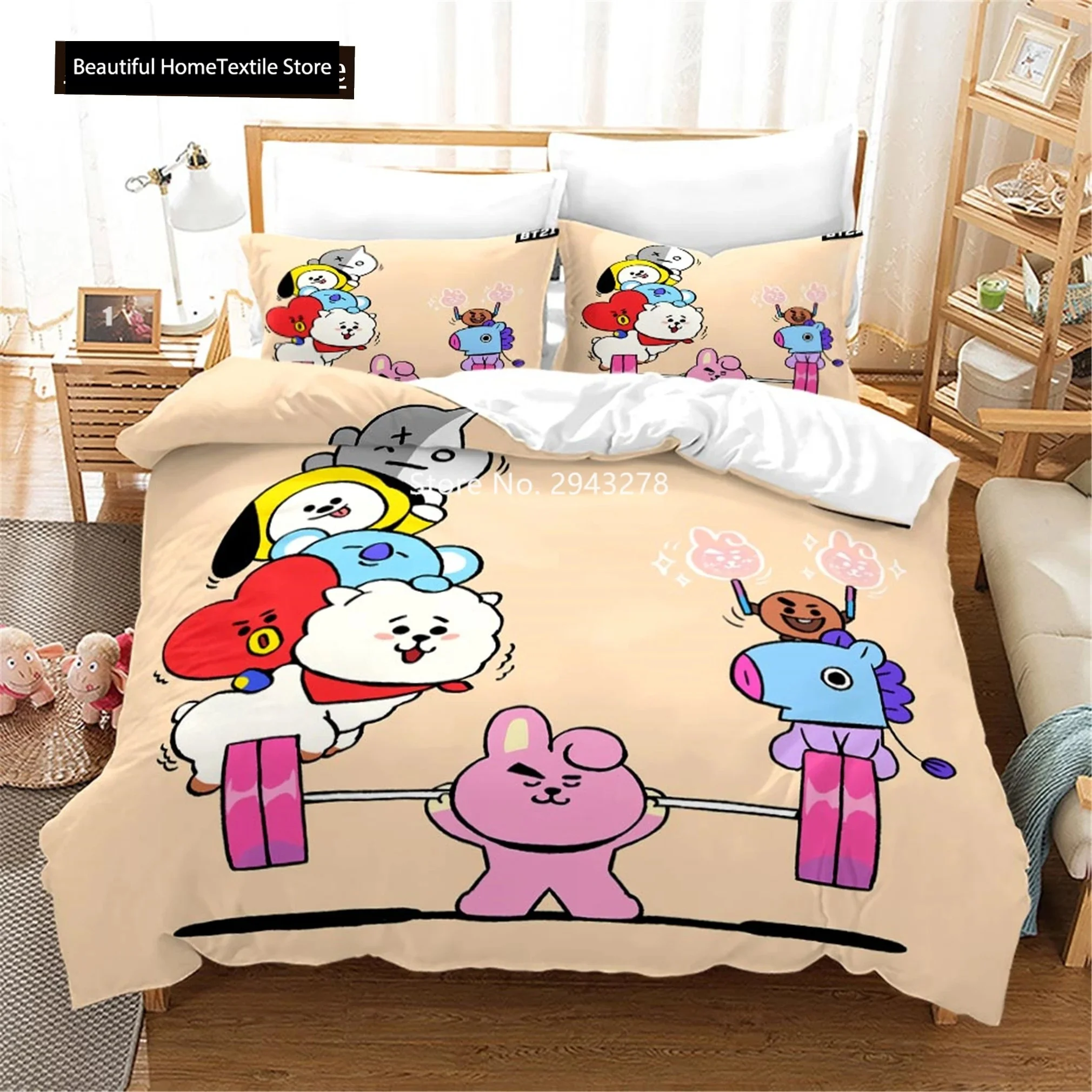 

Lovely Cartoon Series Design Comfortable Duvet Quilt Cover Pillowcase Bedding Set Boys Bedroom Decoration Home Textile