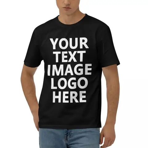 Camisetas Personalizadas para Homens e Mulheres com Foto, Imagem, Texto e Logo Personalizados, Camiseta Unissex para Adultos em Algodão, Crie a Sua Própria