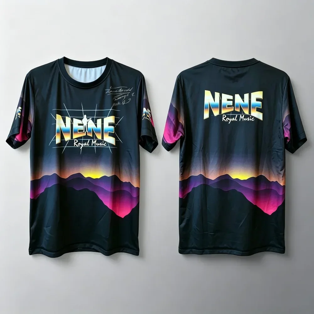 NENE Royal Music Fans Round Neck Fashion T-shirt  Vintage TShirt Men Women Casual Short Sleeve Sportswear Man Tops Tee Harajuku