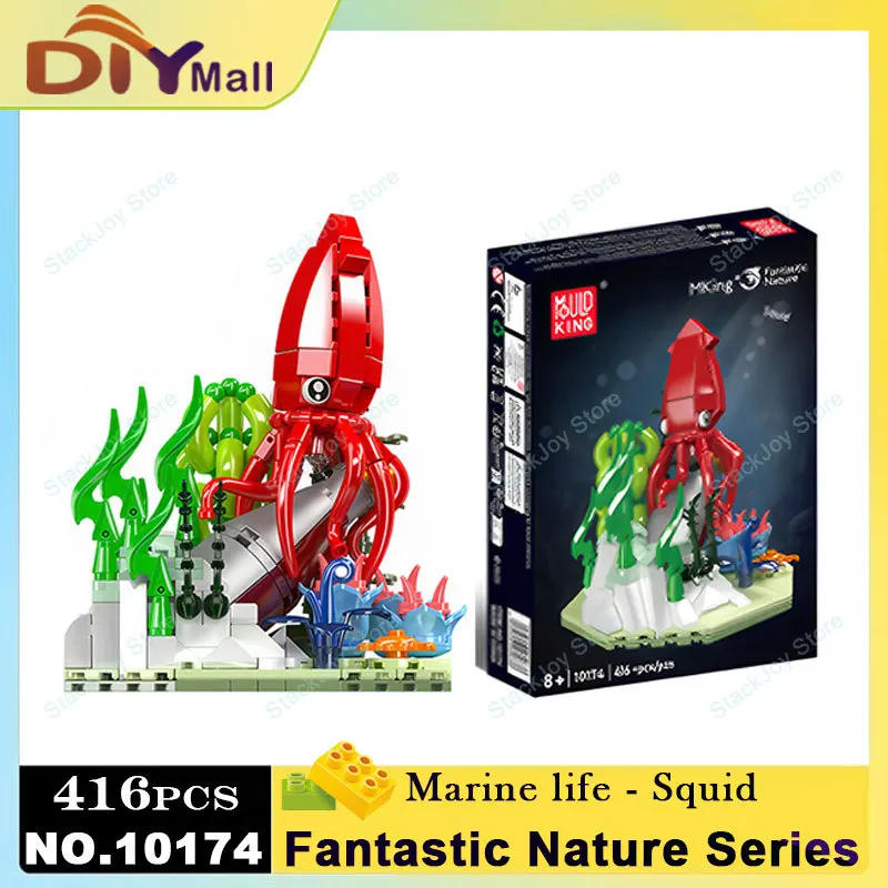 Mould King – Kit de construction du monde sous-marin, Nature fantastique, modèle de vie Marine éducatif STEM, cadeau pour enfants