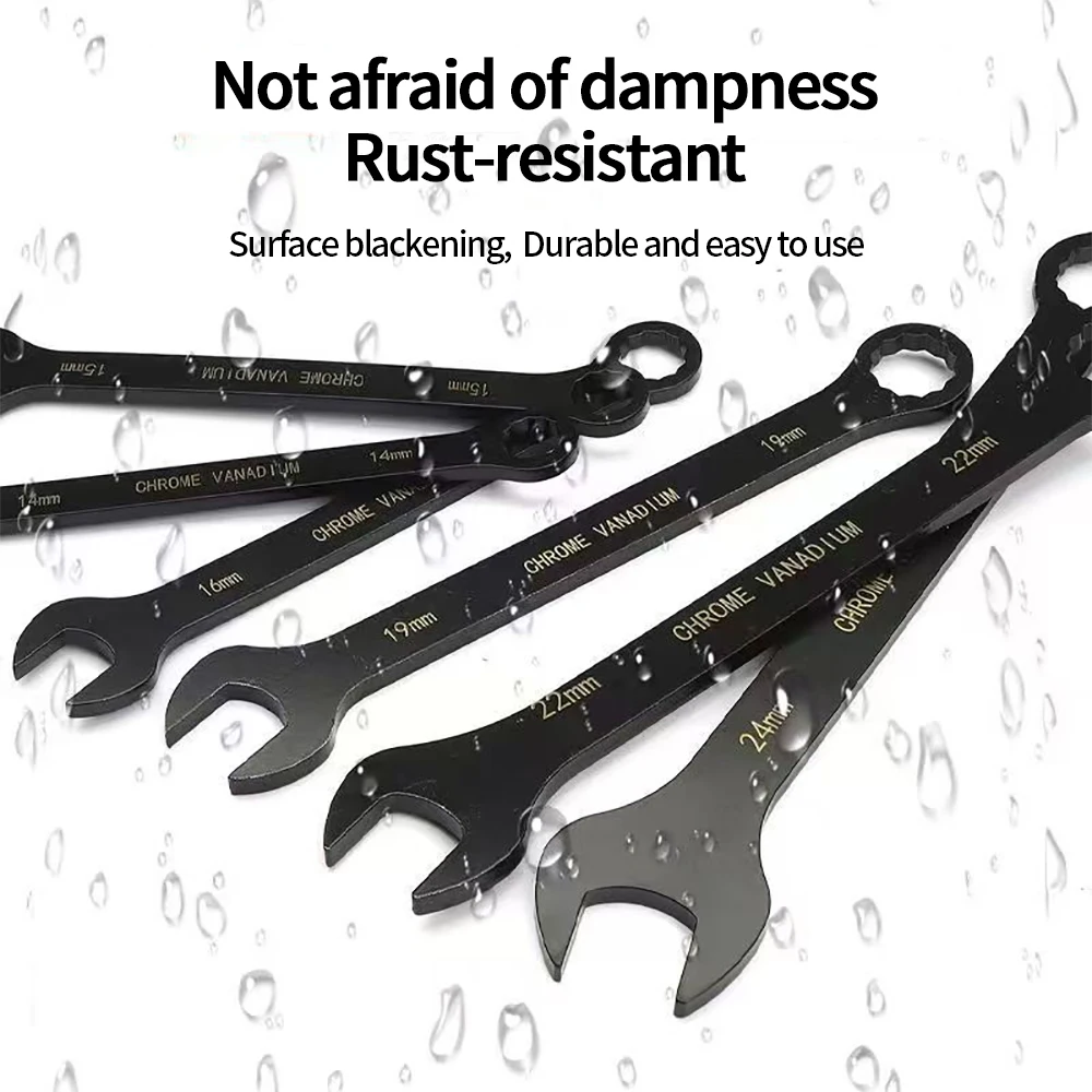 

Набор комбинированных ключей с храповым механизмом, 14 шт., метрический ключ с гибкой головкой и храповым механизмом 8-24 мм, гаечный ключ из хром-ванадиевой стали