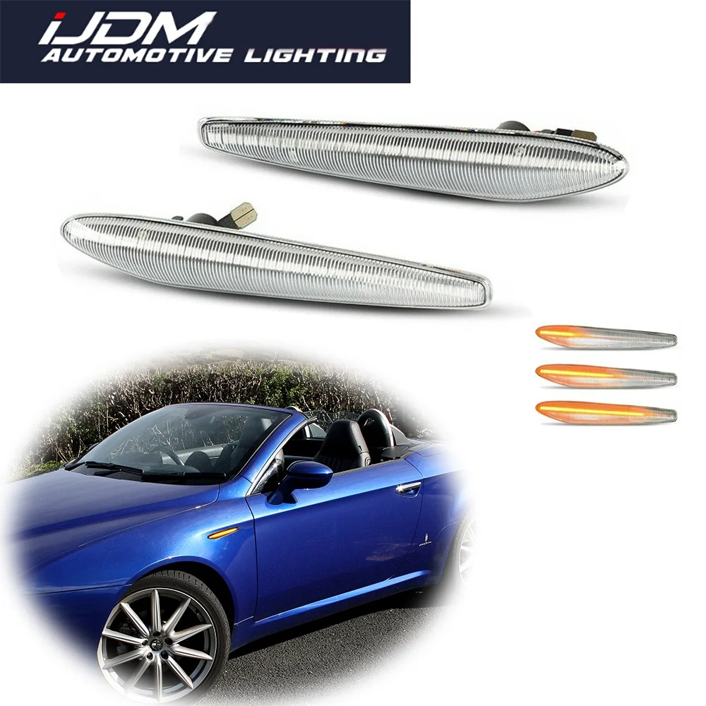 

For Alfa Romeo Boera Spider 159 Sportwagon Type 939 LED Front Side Marker Sequential Blinker Turn Signal Light Fender Flare Lamp