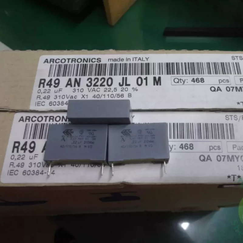 10pcs-100pcs Italian AV R49AN3220JL01M 0.22uf/310VAC 220nf u22 224 brand new 22MM