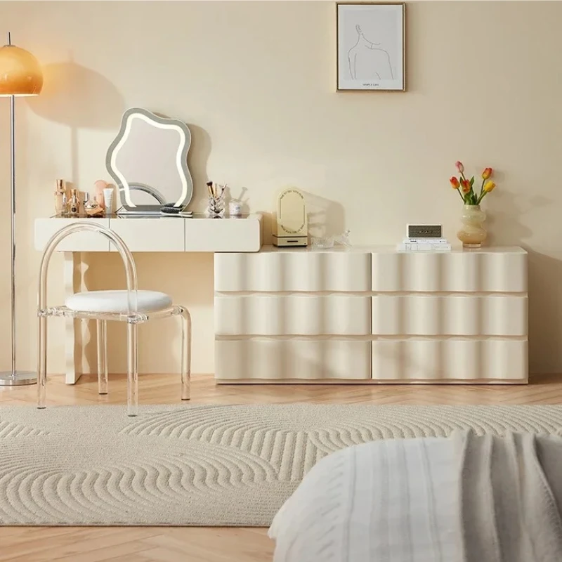 xx-Long Lasting Makeup Vanities Shaped Corner Dressing Table Glass Surface Bedroom Storage Cabinet High End Bedroom Furniture^