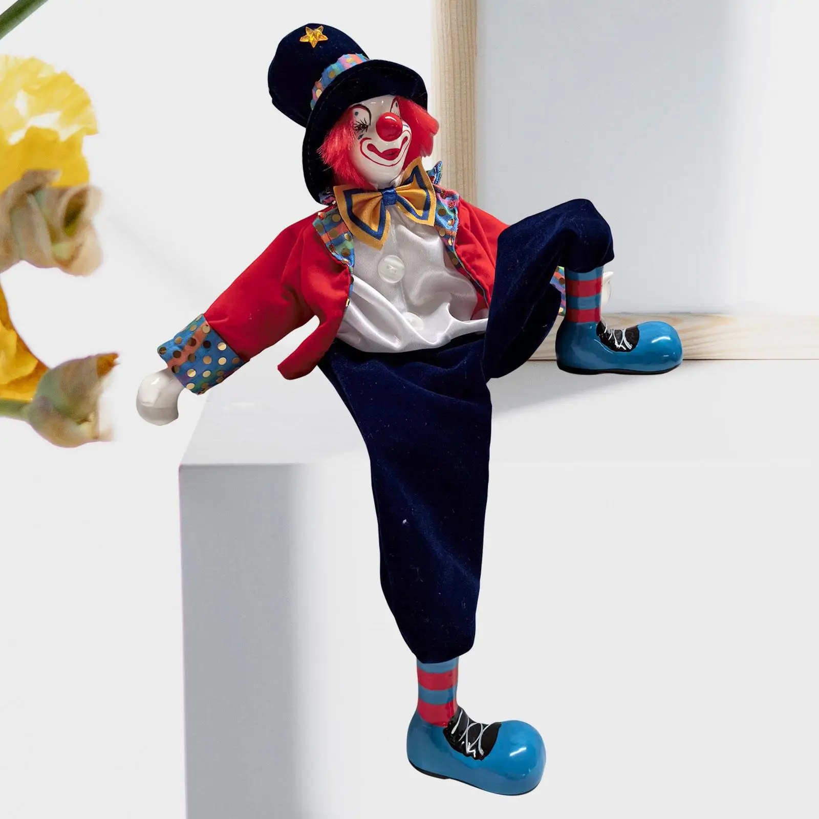 Porcelana Palhaço Boneca para Festa, Artesanato resistente, Decoração Home