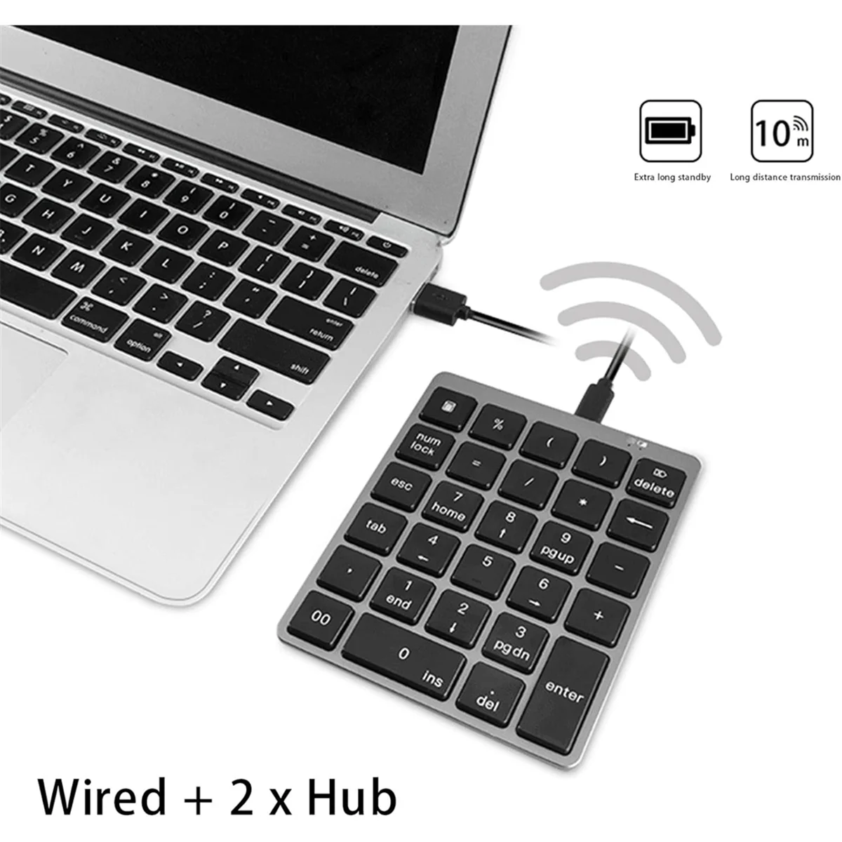 لوحة مفاتيح رقمية جديدة 3C-28، لوحة مفاتيح محمولة ذات أوضاع مزدوجة، لوحة مفاتيح سلكية رفيعة مقاومة للماء، لأجهزة الكمبيوتر المحمول والكمبيوتر