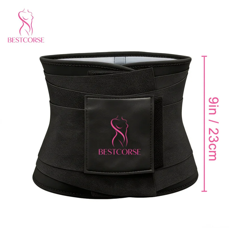 3-Layer Silver Sweat Waist Trainer Woman Body Shaper Tummy Slimming Belt For Weight Loss Lose Fat Belly Workout Exercise