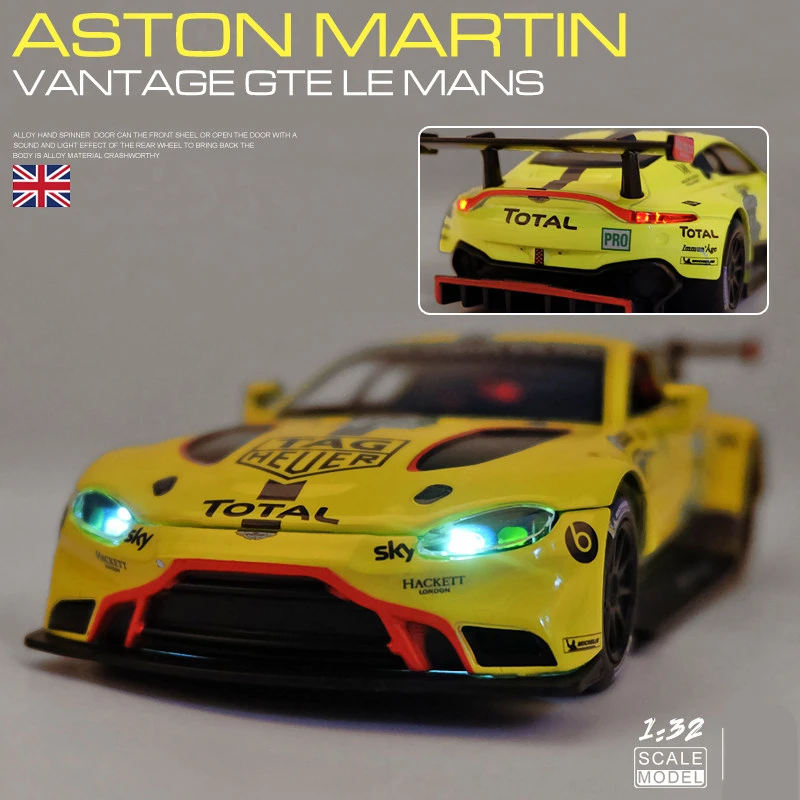 1:32 AstonMartin GTE Track Racing Car Alloy Car Model Diecast & Toy Vehicles Metal Car Model Simulation Collection Toy Gift