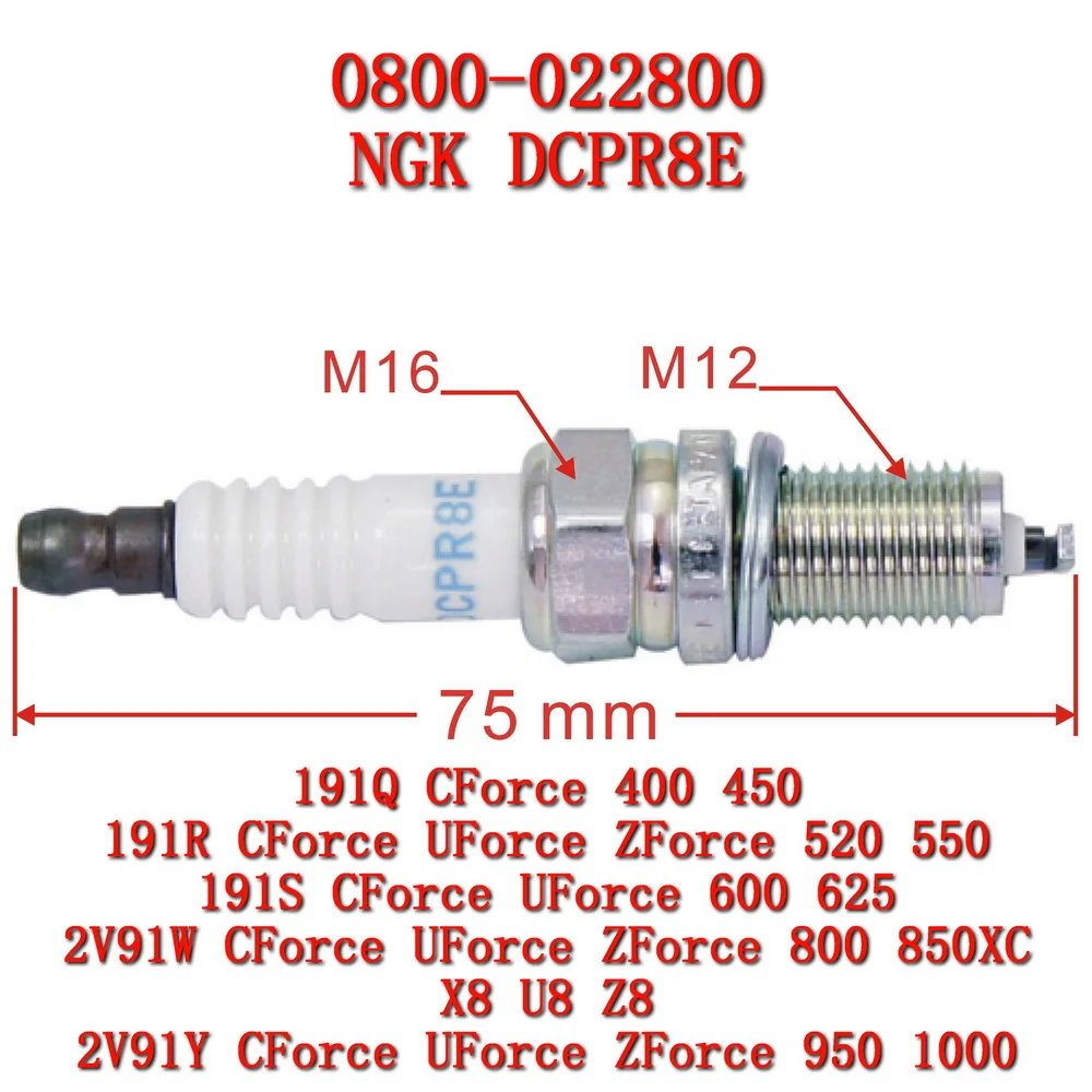 Buji DCPR8E CF0800- 022800   CFMoto CForce 400 450 ATVCF 550 500 800 1000 450 400 520 625 600 850 ATR AU AZ POLİS MOTO