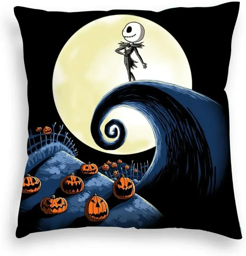 Chrismas Nightmare 3D Printed Cushion Cover Pillowcase for Sofa Chairs Home Decor