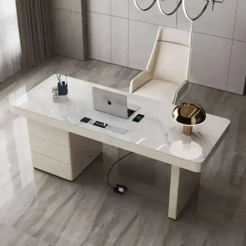 

Большой дизайнерский письменный офисный стол, органайзер с эстетическими ящиками, офисные столы, белая роскошная большая мебель Mesa Para Computador
