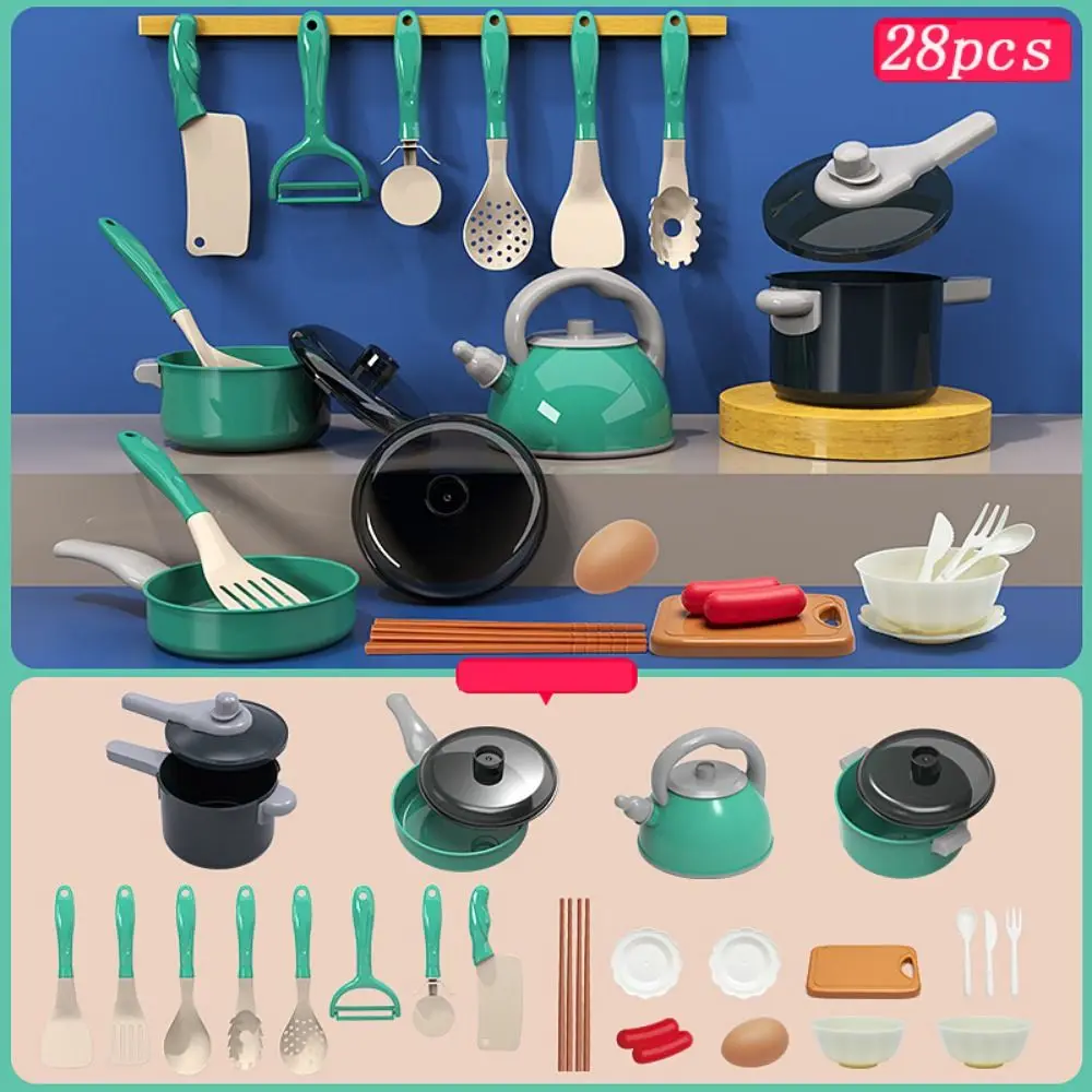 Pretend Play Play Kitchen Accessories Set Enlightenment Plastic Pretend Play Cooking Toys Mini Pretend Food