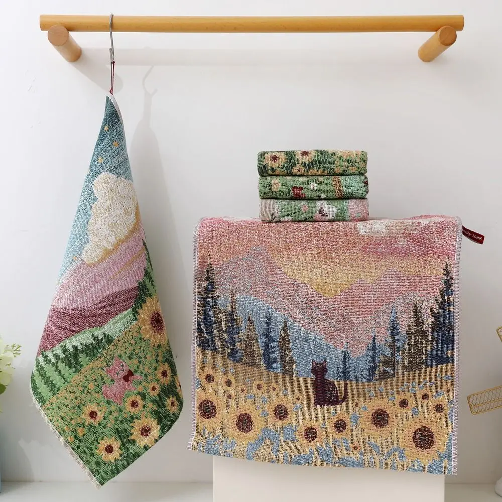 

New 34x40cm Large Hand Towel Quick Dry Decorative Kitchen Towel 4 Layer Cotton Gauze Tea Towel Home Restaurant