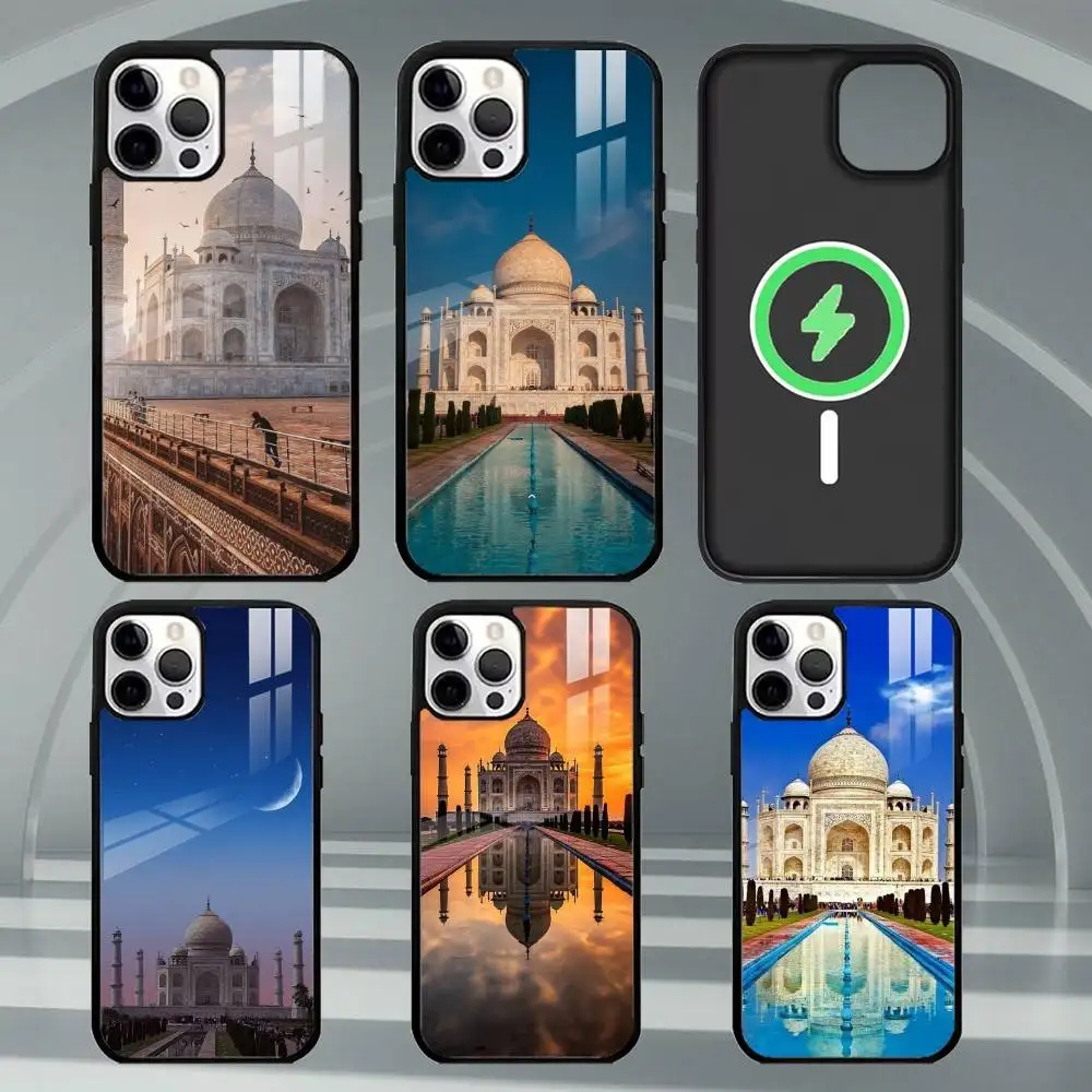 

T-Taj Mahal India Mausoleum Phone Case For iPhone17,16,15,14,13,12,11 Plus,Pro Max Magnetic For Magsafe Wireless Charging