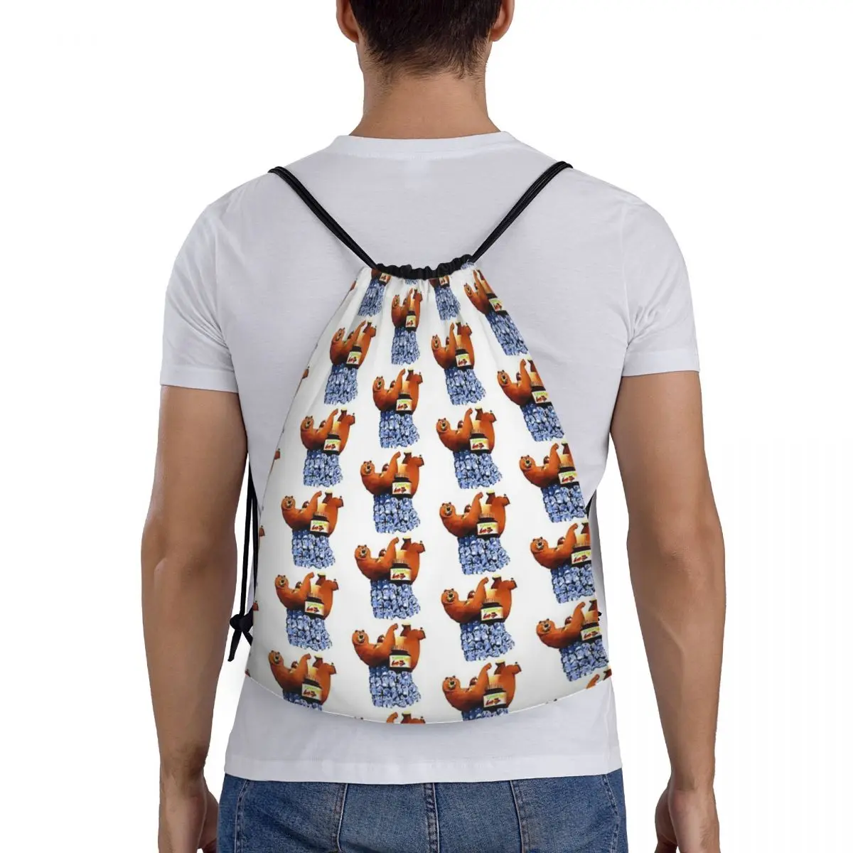 

Grizzy And The Lemmings Backpacks Multi-function Portable Drawstring Bags Sports Bag Book Bags For Man Woman School