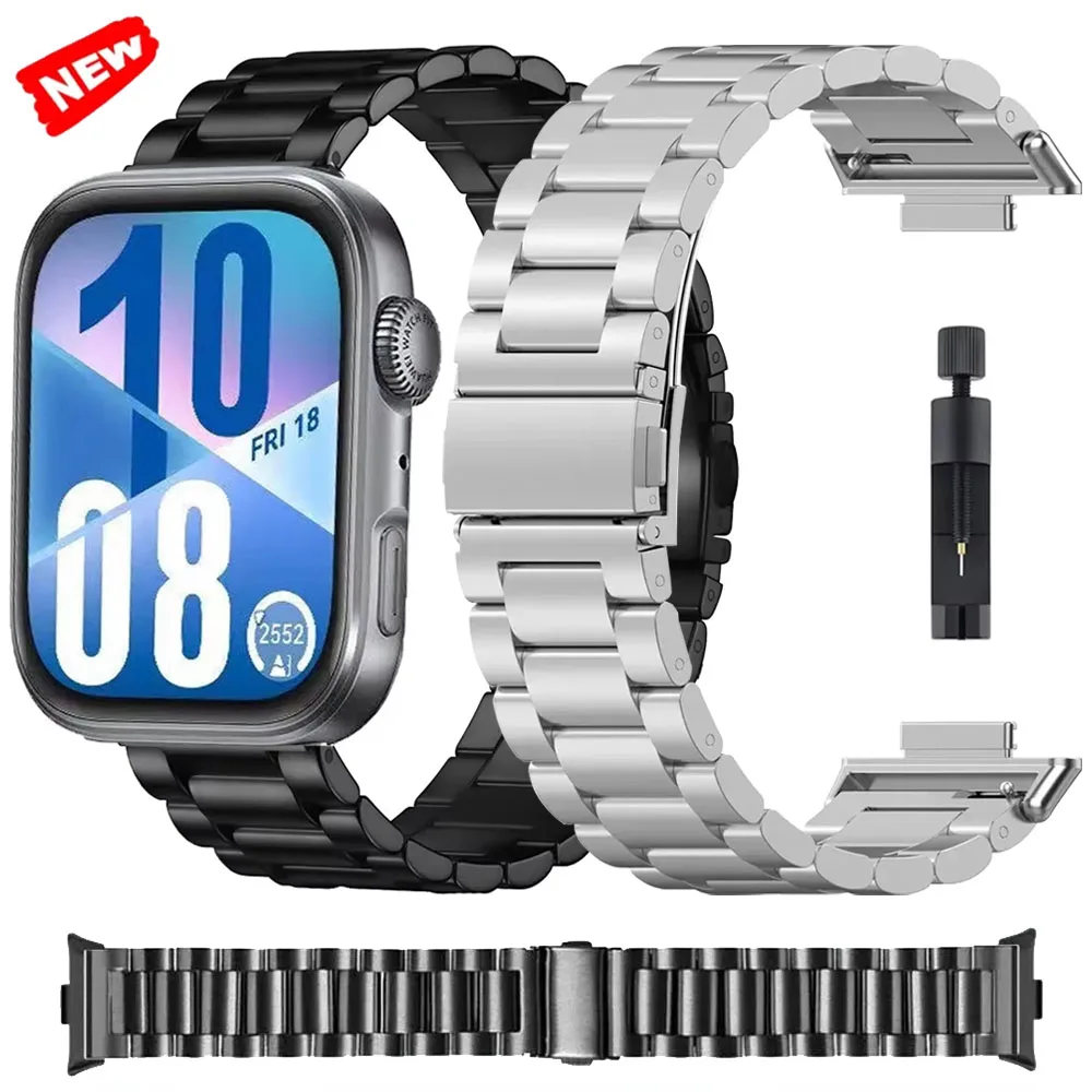 Metall-Edelstahlarmband für Huawei Watch Fit 3/4/4 Pro Smartwatch Armband für Huawei Watch Fit 3/4 Zubehör