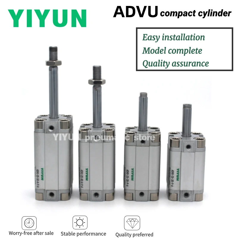 ADVU-12 16 20 25 32 40 50 63 80 100 125-125 130 140 150 160 175 200 225 250A-P-A FESTO Type YIYUN Compact cylinder ADVU serie