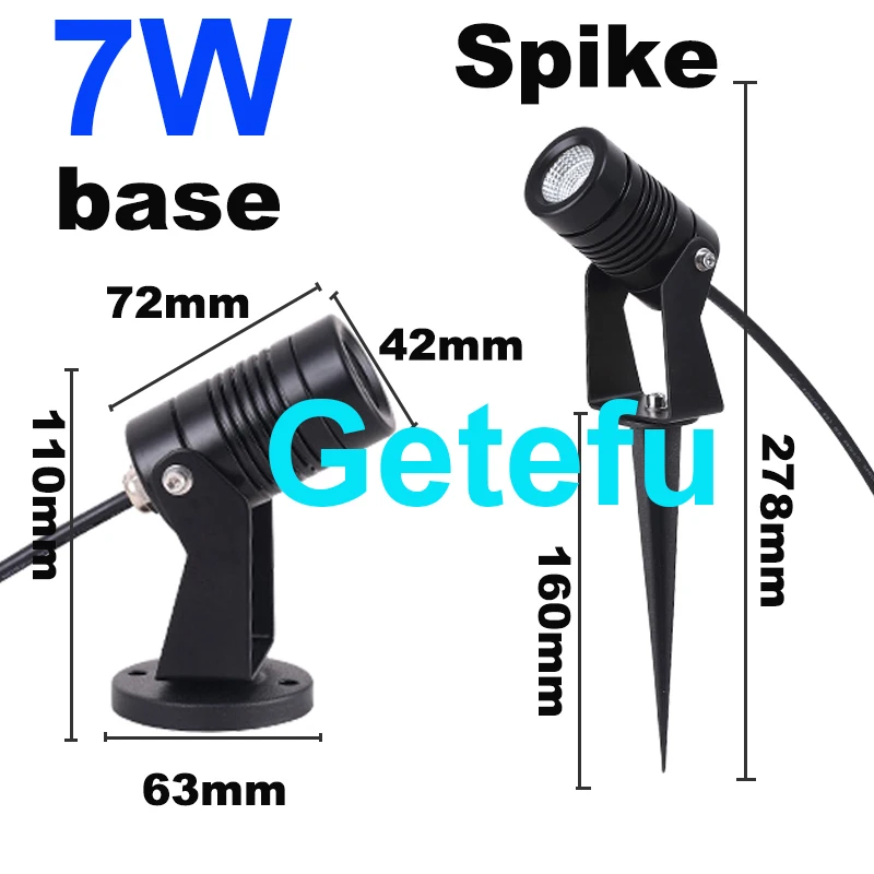 10 Stück LED COB Gartenbeleuchtung 7W10W Outdoor-Spike-Rasenlampe Wasserdichte Beleuchtung LED-Licht Gartenweg-Spotlights AC110V 220V 12V – Detail 12