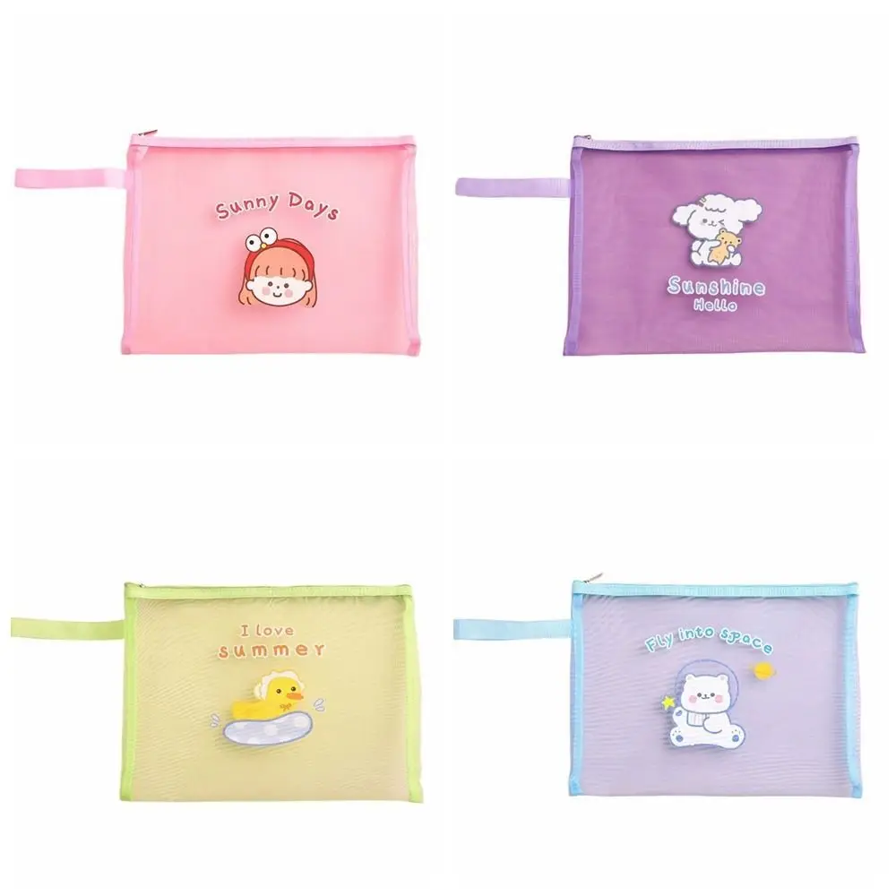 جديد النايلون الكرتون حقيبة التخزين الكرتون زيبر حقيبة مستندات مجلدات الملفات