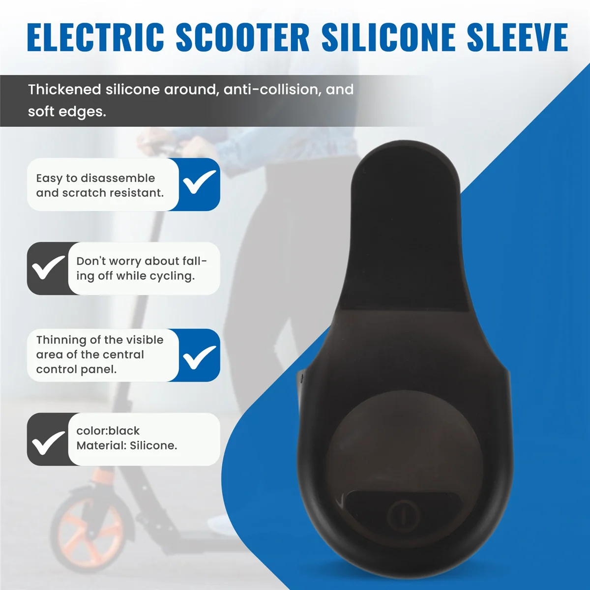 Electric Scooter Waterproof Case for Ninebot Es1 Es2 Es4(Black)