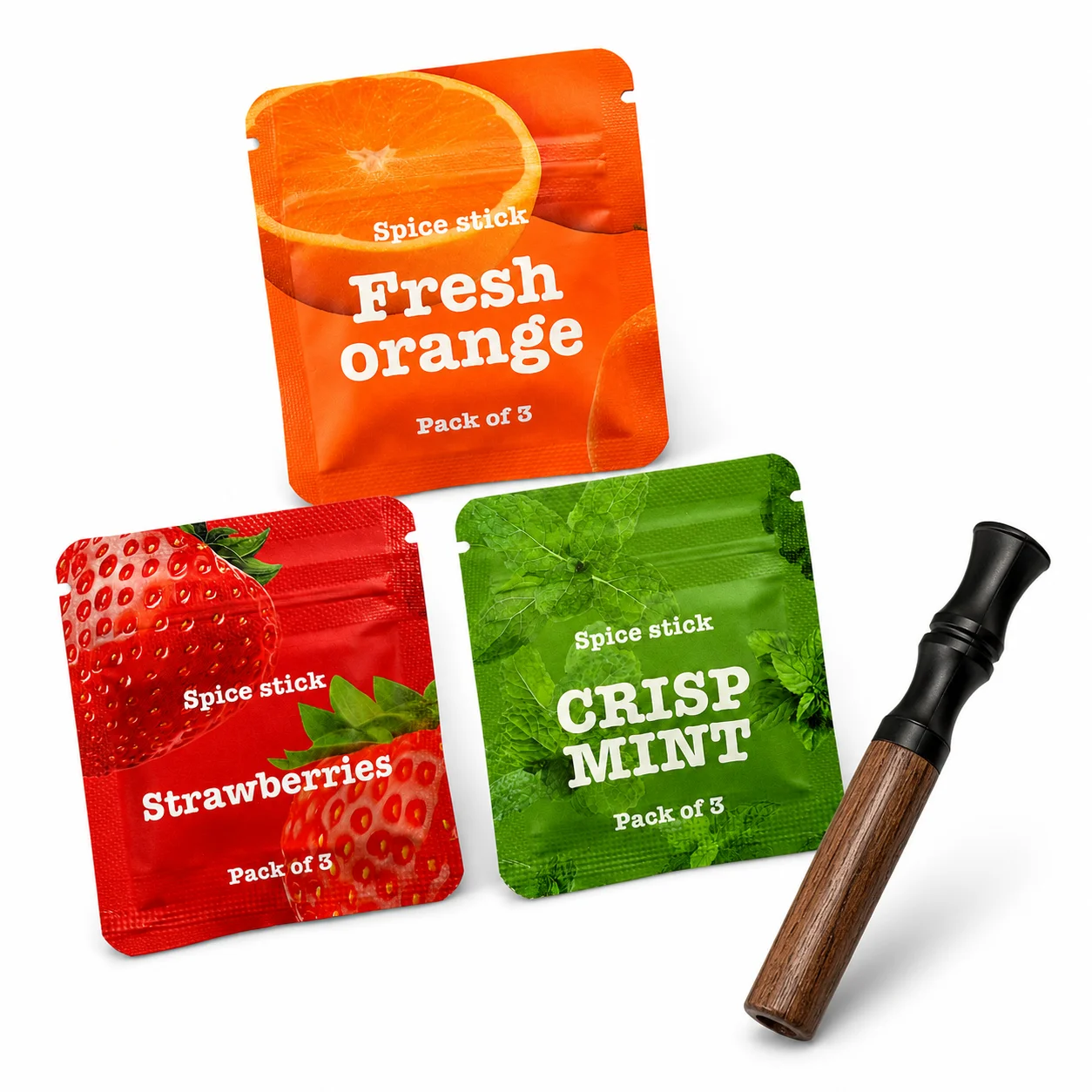 Quit Smoking Sticks Portable Wooden Nasal Inhaler Aroma Spice Sticks Kit With Scent Aid Natural Fruit Scent Stress Relief Stick