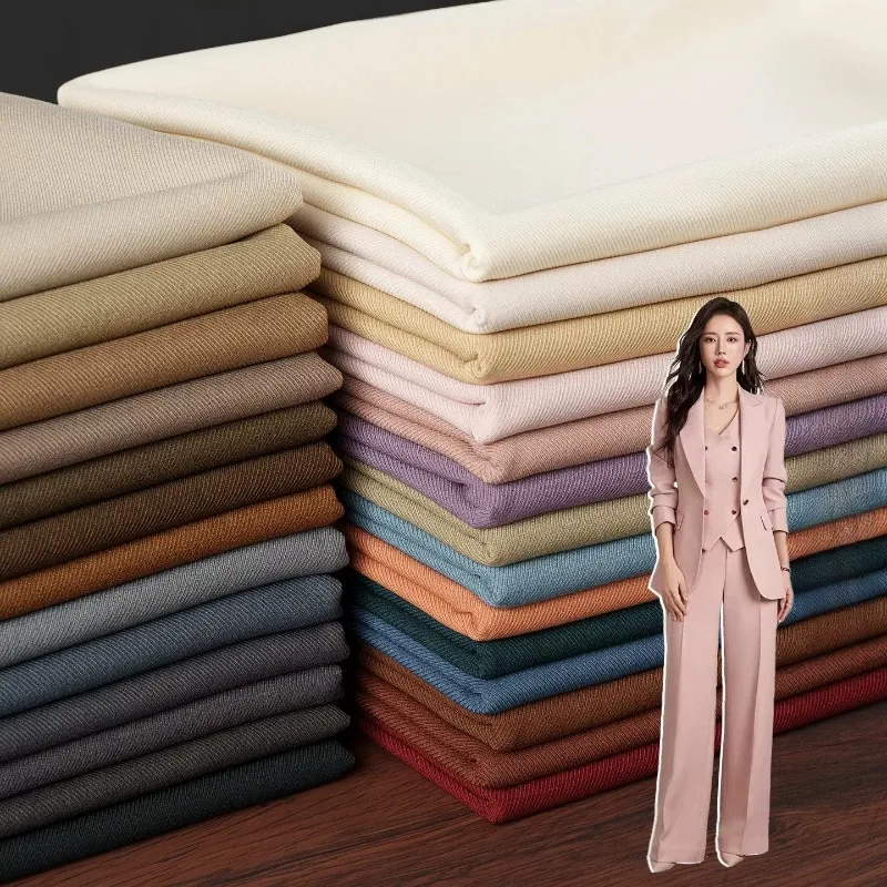 Double-sided Twill Suit Fabric By The Meter for Clothing Jacket Dress Skirt Pants DIY Sewing Micro-elastic Cloth Anti-wrinkle