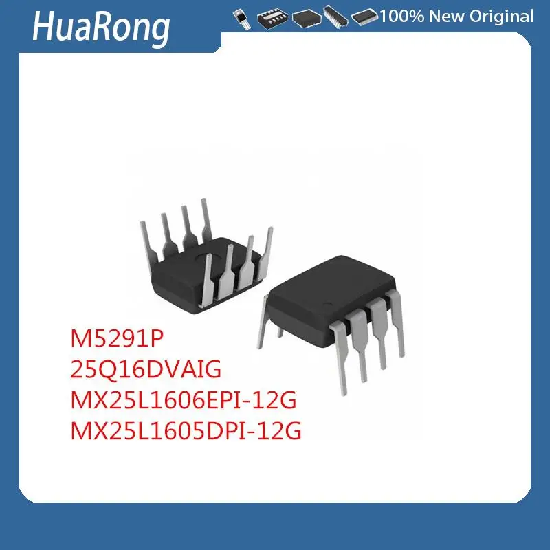 5Pcs/Lot  M5291P M5291 5291  25Q16DVAIG   MX25L1606EPI-12G  MX25L1605DPI-12G     DIP8