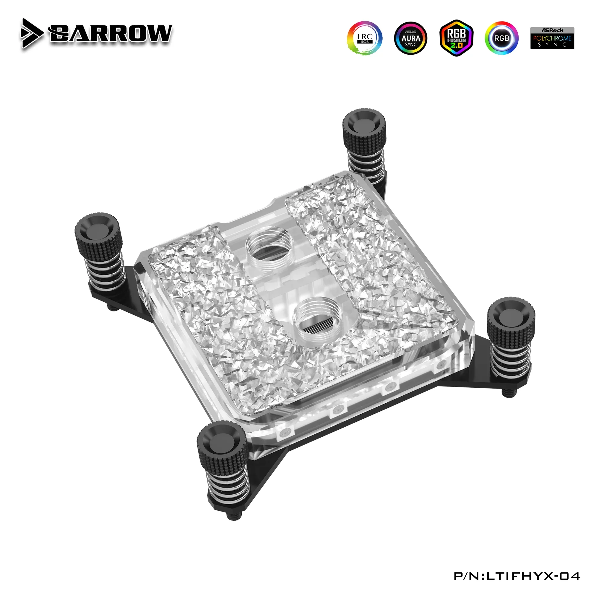 

Barrow INTEL X99/X299 CPU water block micro waterway only use fo INTEL X99/X299 Acrylic/brass version A-RGB 3PIN 5V light