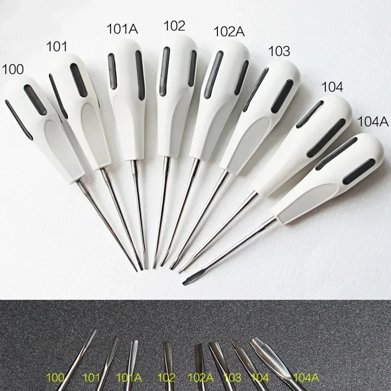 8pcs/Set Stainless Steel Dental Luxating Lift Clareador Curved Root Dentist Dental Surgical Instrument Dentistry Tools