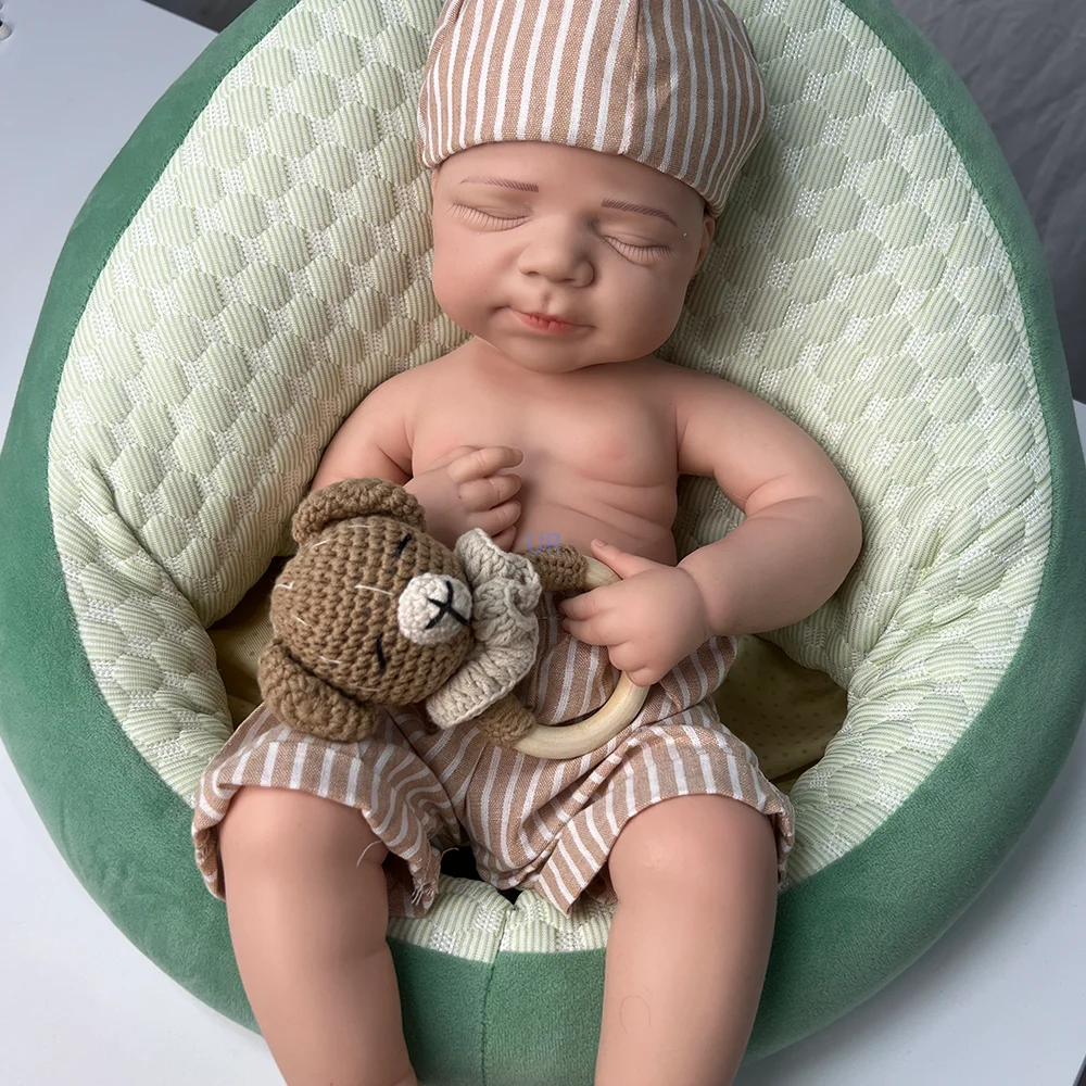 18Inch Reborn Baby Dolls Handmade Painted Newborn Silicone Girl Genesis Painted Gifts Girl & Boy Artist Collection Gift