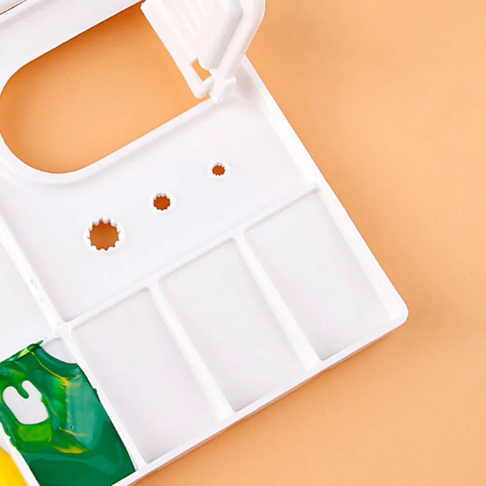 Watercolor Pigment Box ABS Material Lightweight Painting Color Mixing Box Portable Plastic Paint Palette for Watercolor Acrylic