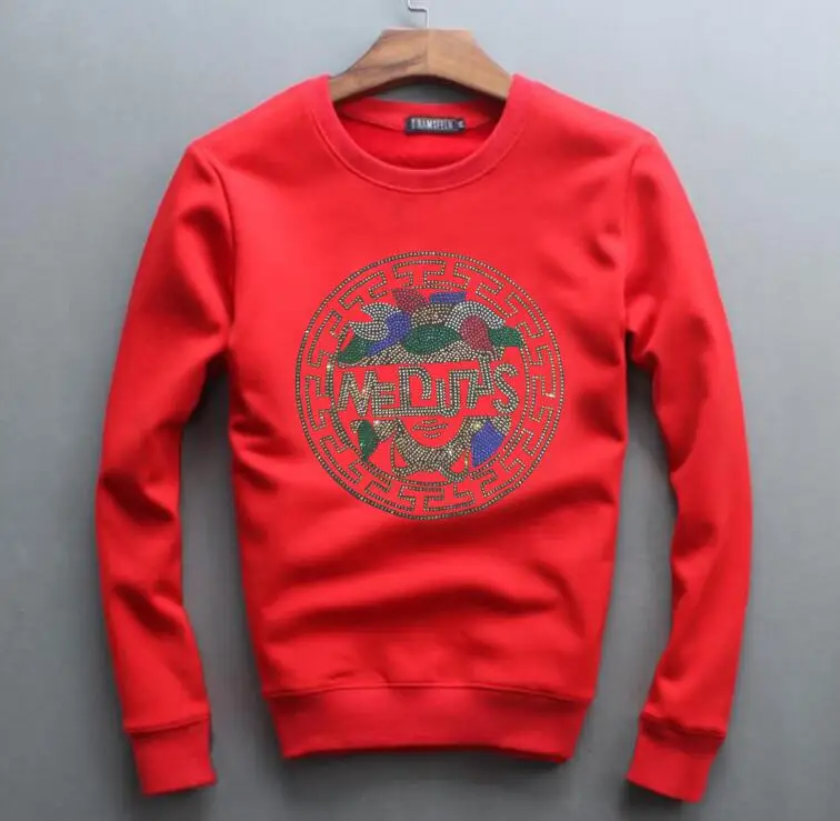 

S-4XL Hoodies Men Streetwear Graphic Men's Anime Sweatshirt Hoodie Casual Rhinestones Sweatshirts Clothing
