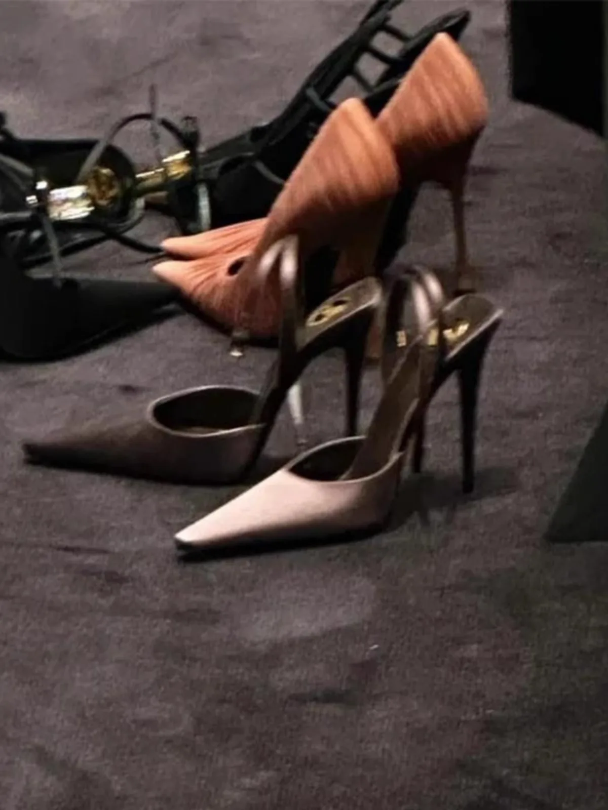 Satin Metal Pad Shallow High Heels Sexy Temperament Stiletto Pumps Comfortable Cross Strap Women Shoes Sandalias Mujer Verano