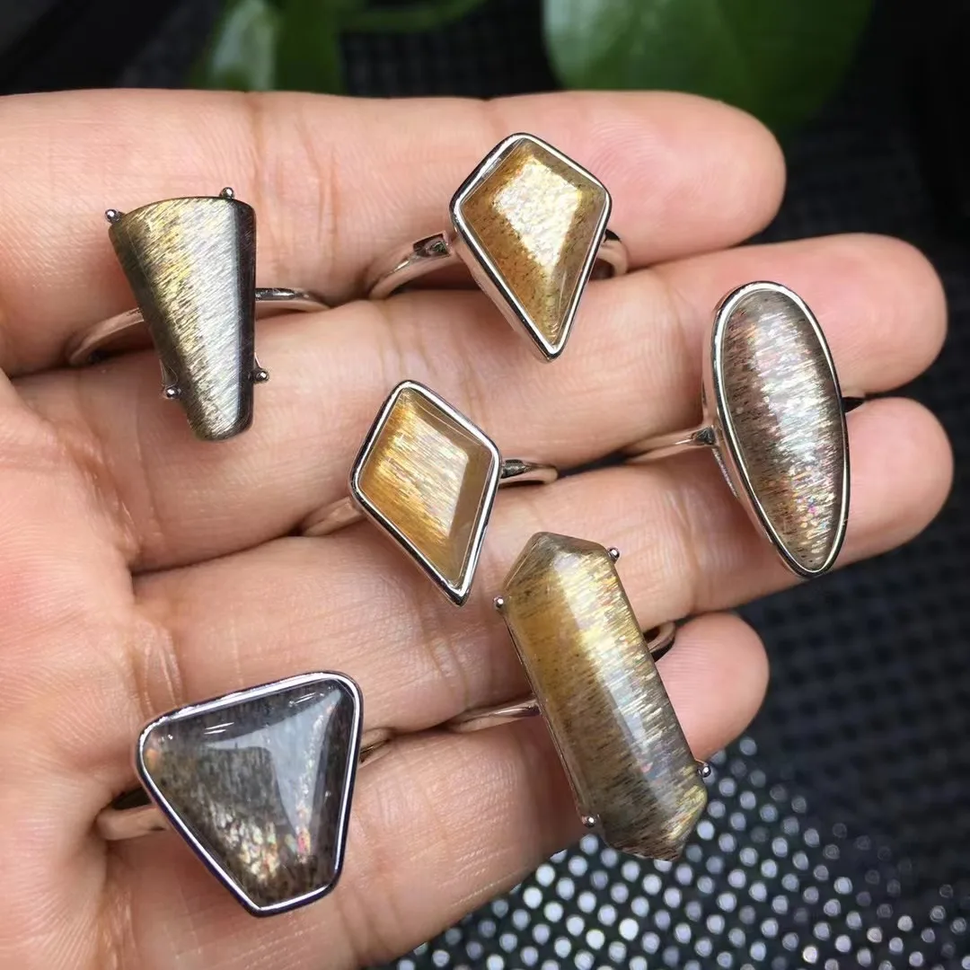 Unit One Piece 925 Silver With Popular Sale Natural Rainbow Skeletal Quartz Crystal Healing Random Shape Jewelry For Gift