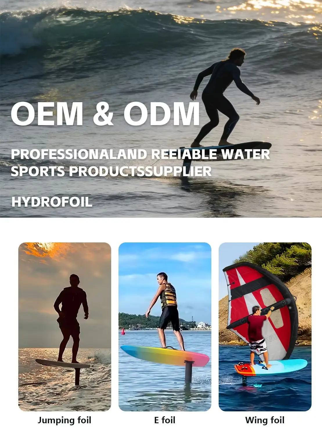 830 Hydrofoil Wing Surf Performance System with Responsive Carving Smooth Control Wing Ocean Riding