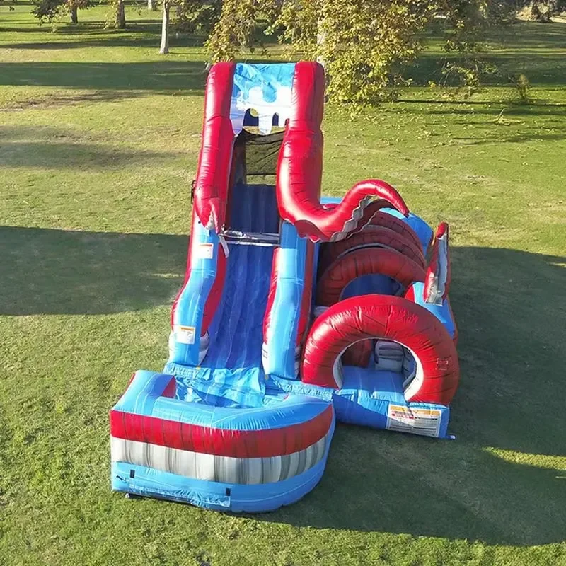 Commercial Giant Octopus Themed Inflatable Obstacle Course for Kids Teens Adults Birthday Parties
