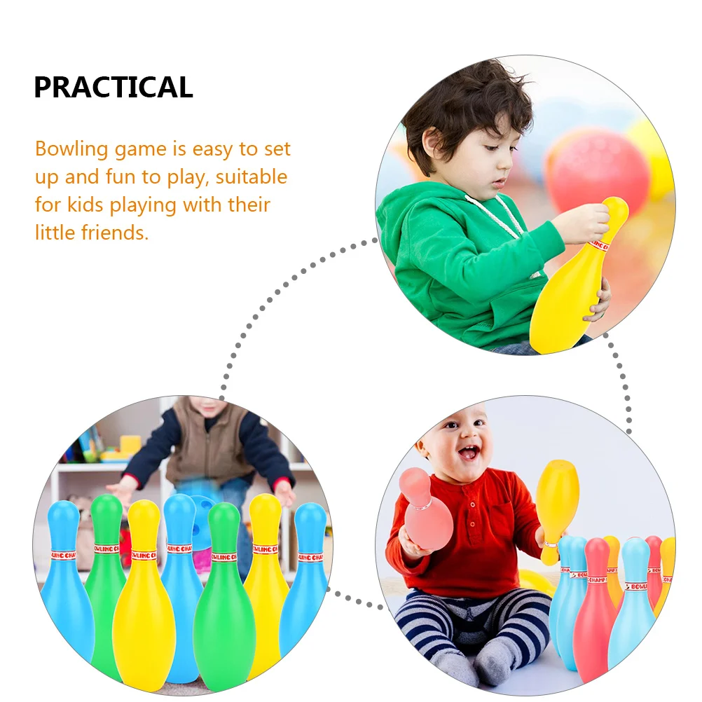 2 Sets Bowling Kids Kit Ball Outdoor Toy Game Toddler Pin Playset Kindergarten Toys