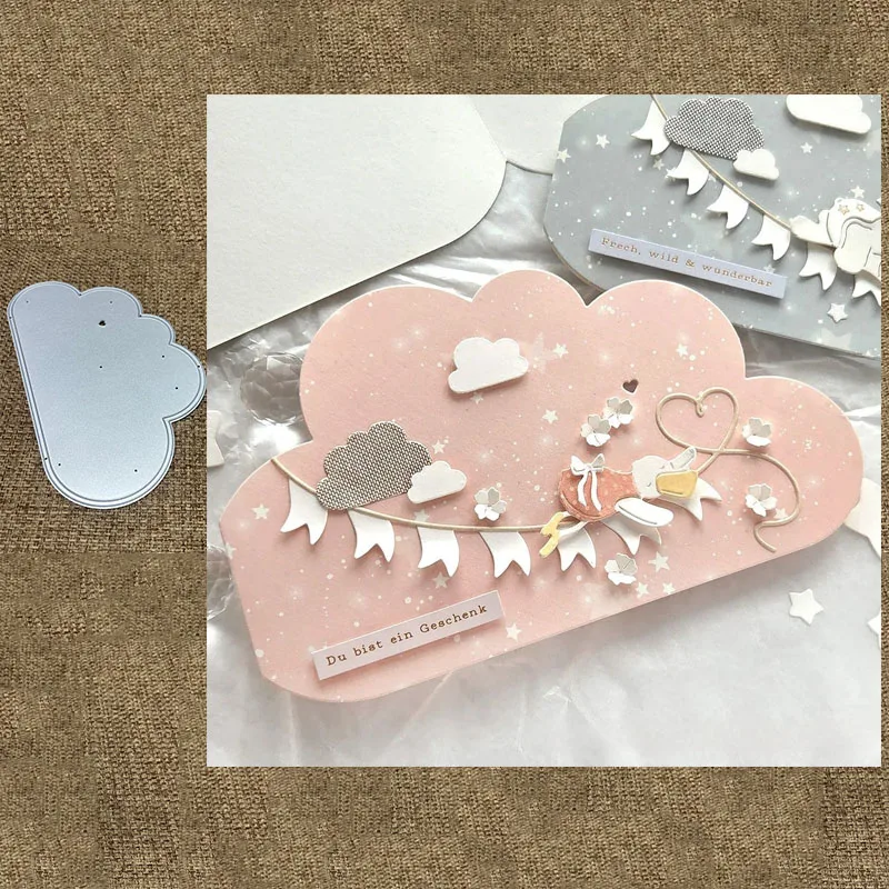 

New Design Craft Metal stencil mold Cutting Die cloud frame decoration scrapbook die cut Album Paper Card Craft Embossing