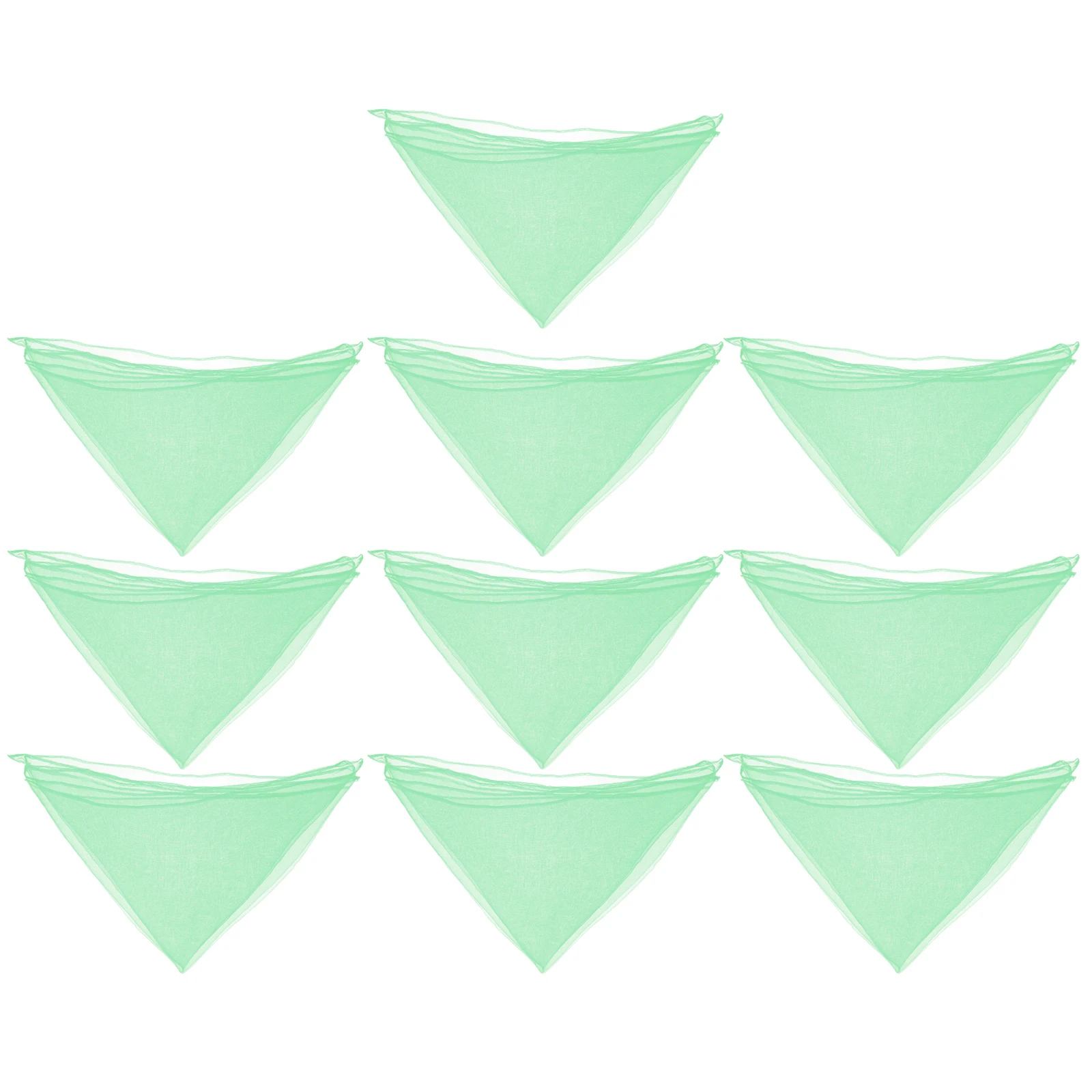 

10pcs Solid Color Silk Scarf Lightweight Breathable Square Scarves For Women Dance Decorative Scarves