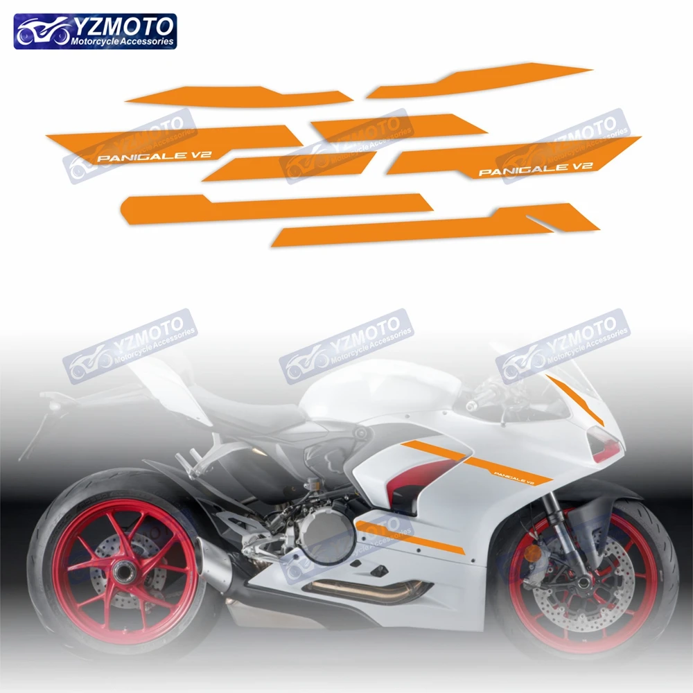 ل V2 Panigale V2 2020 2021 2022 2023 2024 دراجة نارية الملحقات مجموعة كاملة ملصق هدية عاكسة الجسم ملصقات مصورة عدة