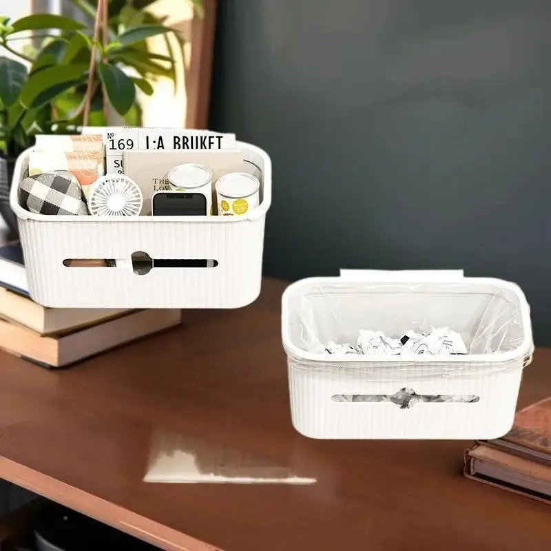 Removable Hook Hanging Storage Container, Plastic Sundries Box, Ideal for Dorm Room Bedside