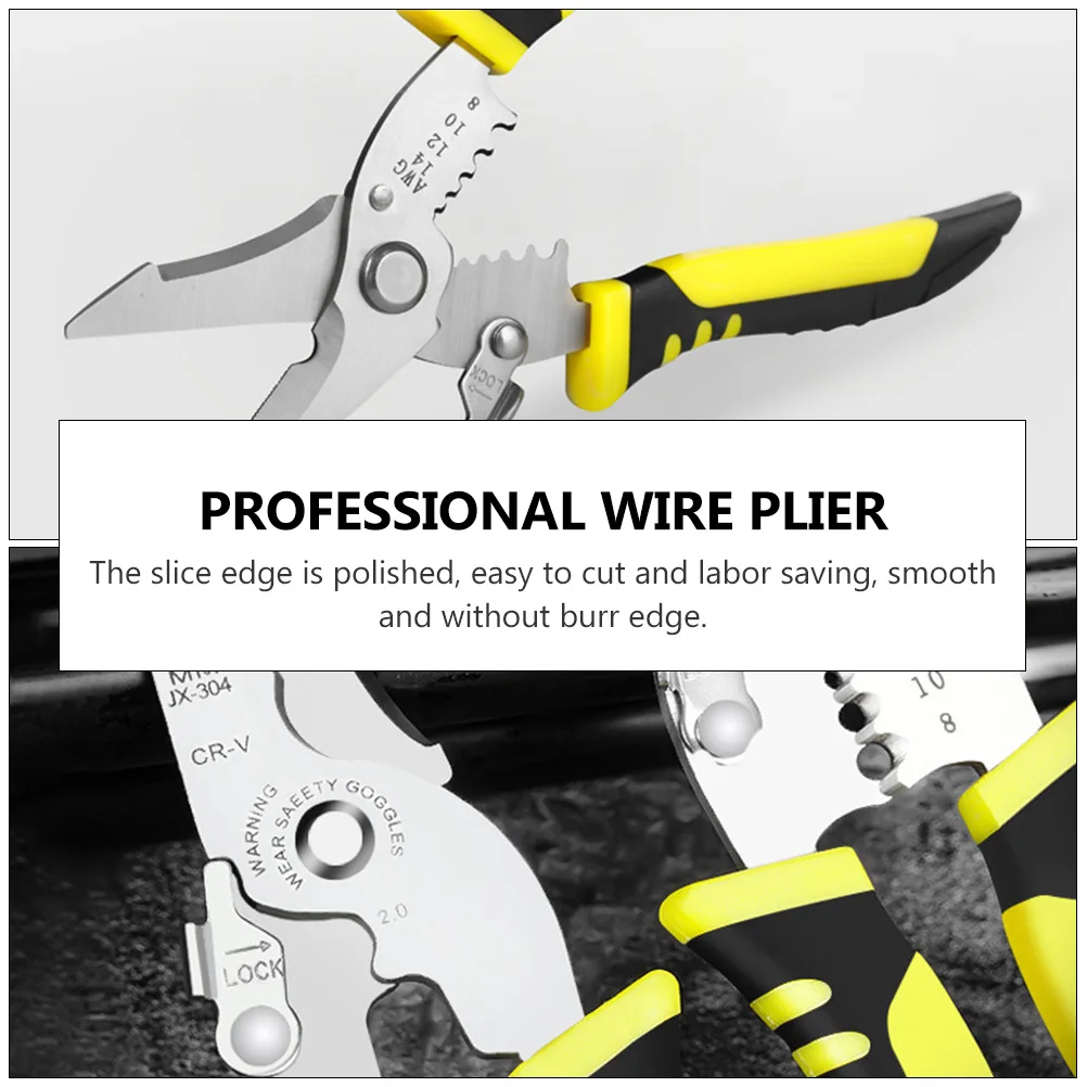 

Chromium Vanadium Steel Stripper Multifunction Exploitation Shear Professional Wire Cutter Electrician Tool Plier Wire Nipper