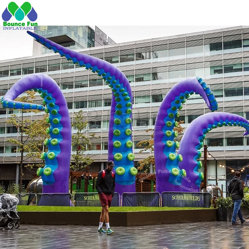 

Giant Inflatable Octopus Tentacle With Sucks Outdoor Blow Up Inflatable Octopus Arm For Halloween Party Building Decoration