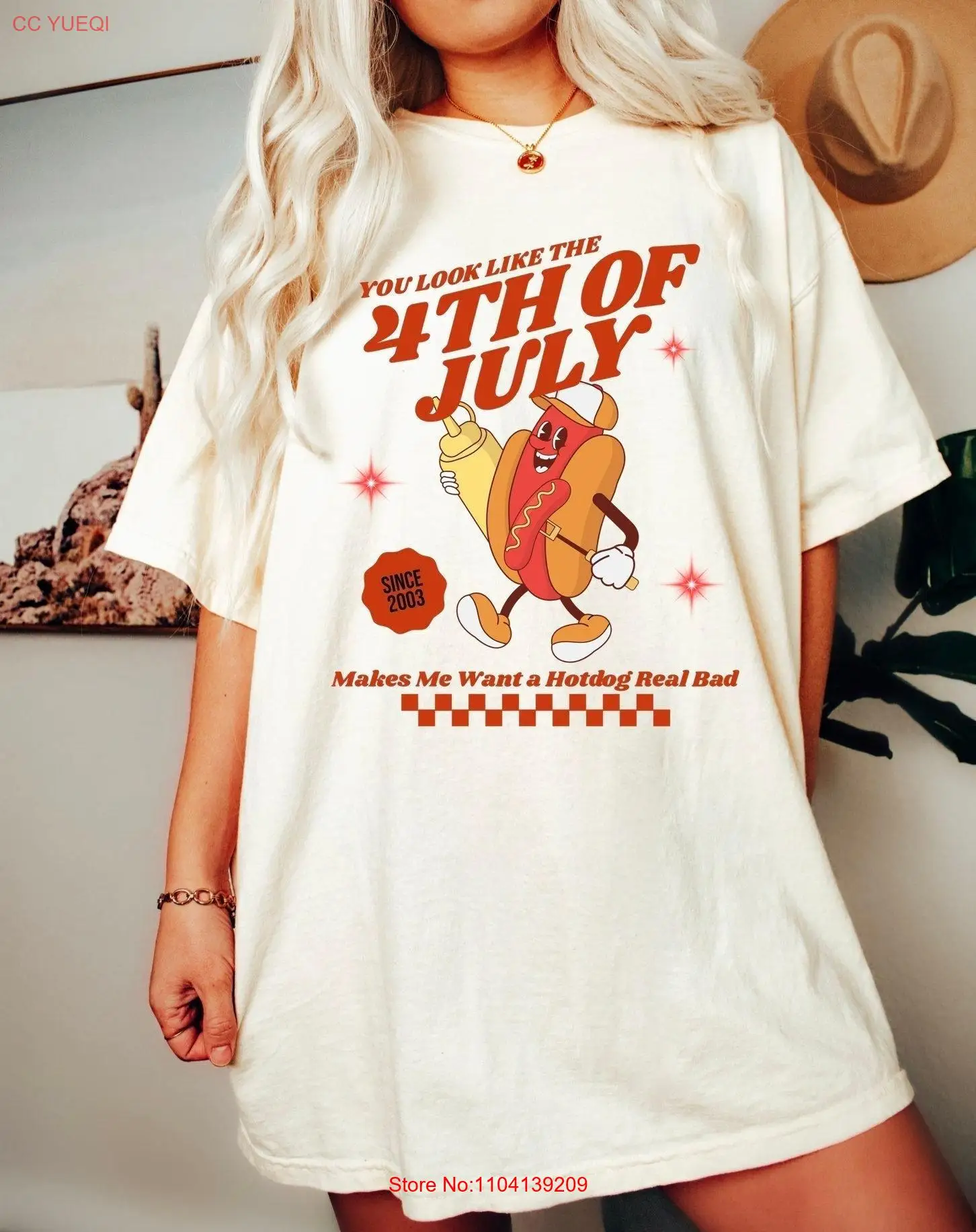 You Look Like The 4th Of July T Shirt Makes Me Want a Hotdog Retro Vintage Plus Size USA Comfort Color