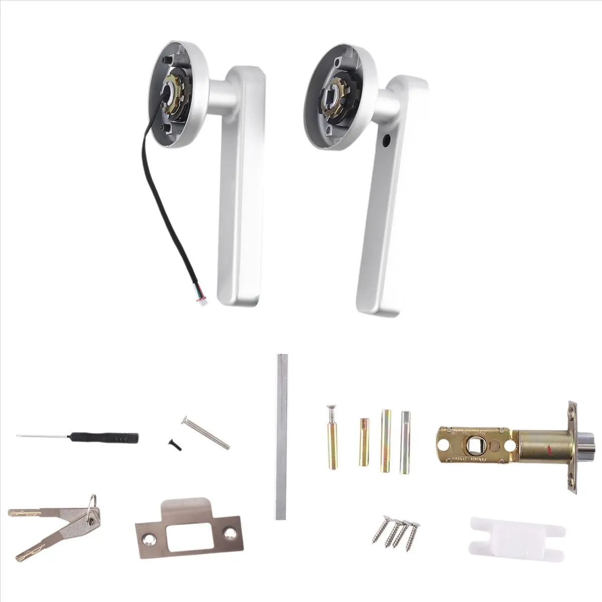 A45I Smart Door Lock Keyless Entry Door Lock Keypad Door Lock with Handle, Fingerprint Door Lock with Tuya APP WiFi Control